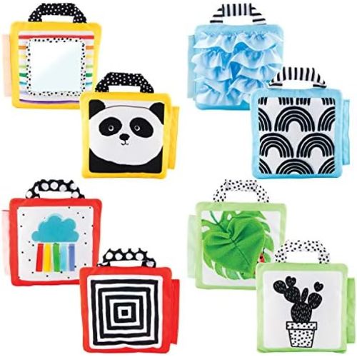Sassy Reversible Soft Sensory Activity Panels, 4Count, Ages 0+ Months