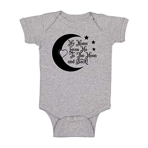 My Nana Loves Me to The Moon and Back - Funny Baby Essentials Bodysuit - Newborn Boy Clothes