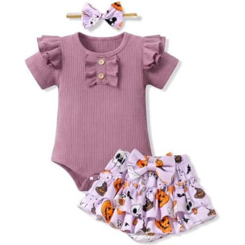HONGTEYA Baby Girl Clothes Set Newborn Infant Summer Outfits With Headband