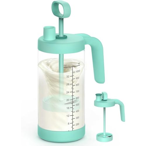 32oz Glass Formula Mixing Pitcher, Borosilicate Breastmilk Mixer, BPA-Free