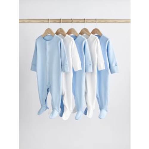 Buy Teal Blue Patterned Baby Sleepsuits 5 Pack (0-2yrs) from Next USA