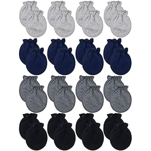Syhood 16 Pairs Newborn Infant Baby Mittens No Scratch