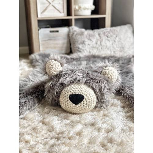 Gray Bear Rug, Forest Nursery Décor