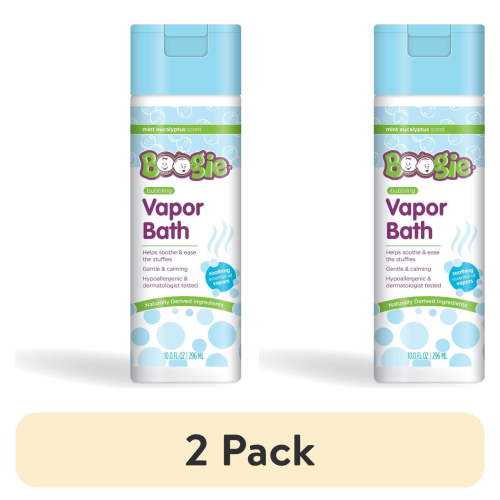 (2 pack) Boogie Bubbling Vapor Bath, Soothing Mint Eucalyptus, 10 fl oz