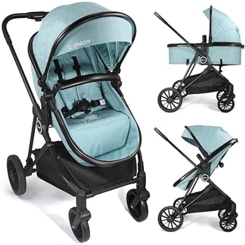 Lite 2.0 Baby Stroller with Newborn Mode, 2-in-1 Foldable Infant Stroller with Reversible Seat and UPF 50+ Canopy