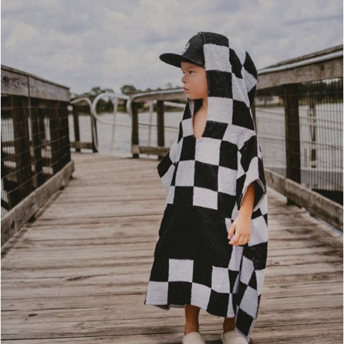 Little Trouble Checker Poncho Towel