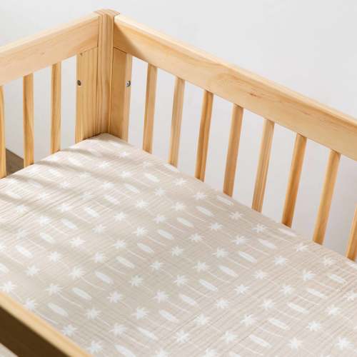 Babyletto All-Stages Midi Crib Sheet in GOTS Certified Organic Muslin Cotton