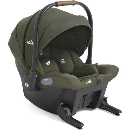 Joie Baby, Mint Latch Baseless Infant Car Seat – Lightweight, Built-in Rigid Lower Anchor Attachments and Side-Impact Protection – No Base Installation Required, Travel-Friendly Design (Forest)