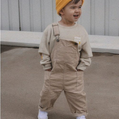 Cream Corduroy Overalls