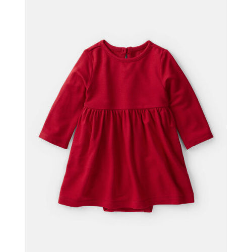 Baby Girl PurelySoft Bodysuit Dress - Red - Carter's | Carter's