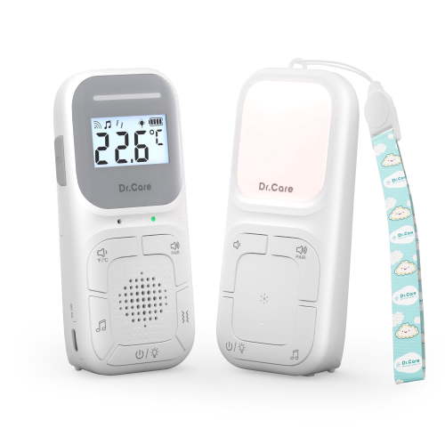 Dr.Care Portable Baby Sound Monitor, 1000ft Range, Nightlight, Temp Control