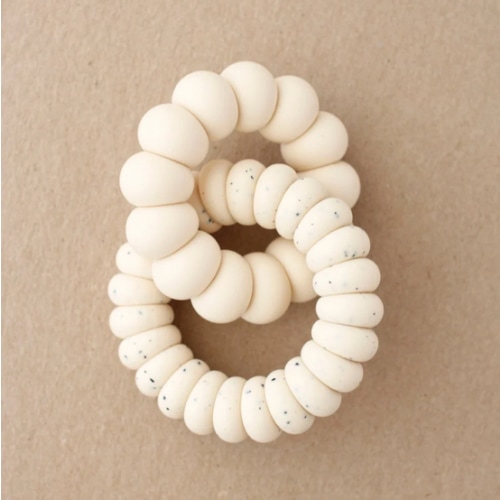 Luna Double Freezer Teether - speckled cream