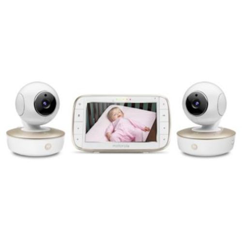 Motorola® MBP50-G2 Portable 5" Video Baby Monitor with 2 Cameras - WHITE - 5"