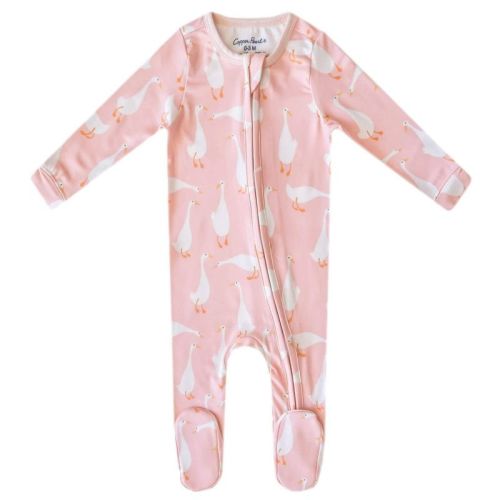 Copper Pearl | Goosie Zip-up Footie 0-3m