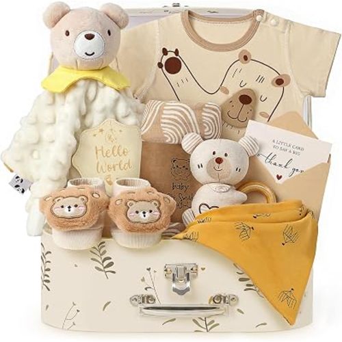 9pcs Newborn Baby Gift Basket Set Baby Shower Gifts for Boys Girls