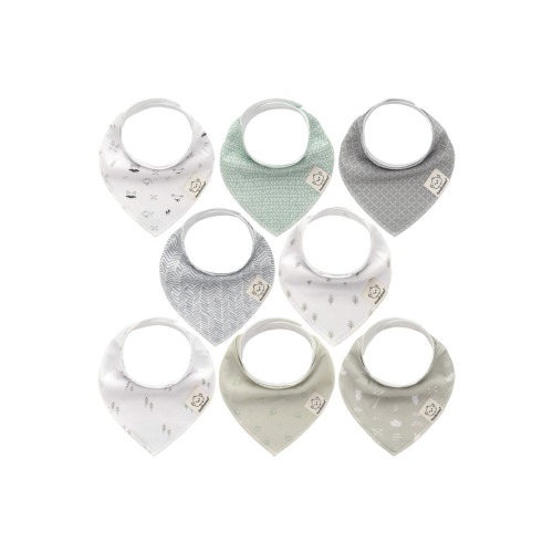 8-Pack Organic Bandana Bibs