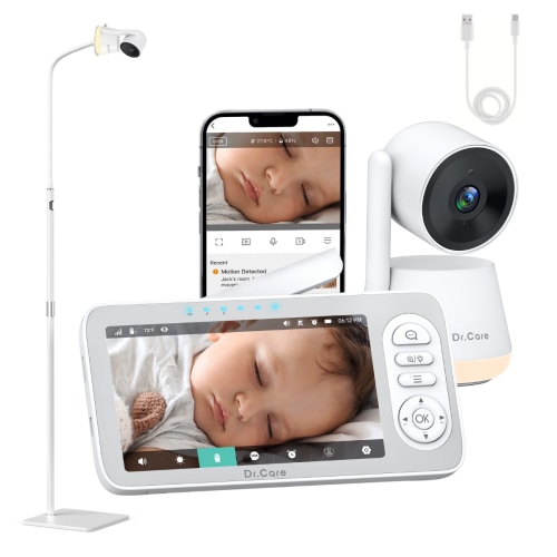 Dr.Care LumiView Plus Baby Room Set – SBM006 Monitor + Floor Stand + 2.5m Charging Cable