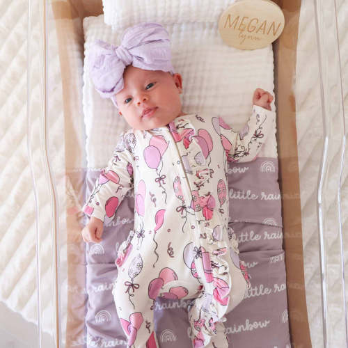 Party Time Ruffle Zipper Footie | Pink