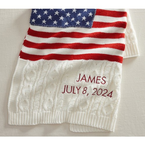 American Flag Baby Blanket