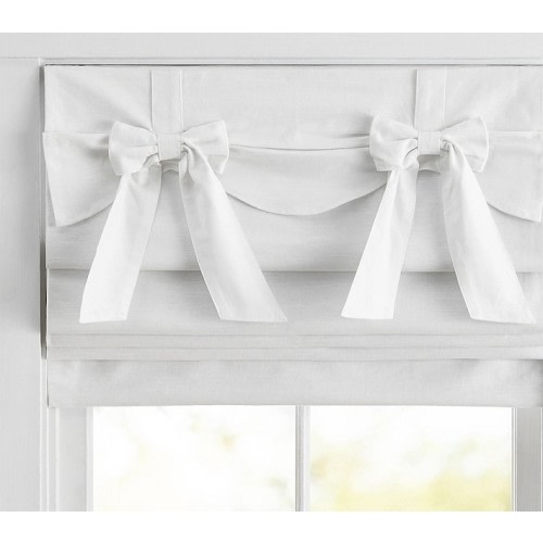 Evelyn Bow Valance Cordless Blackout Roman Shade