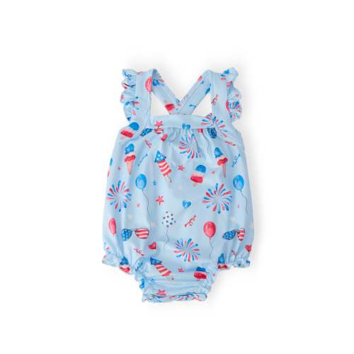 Baby You're a Firework Ruffle Cross Back Romper