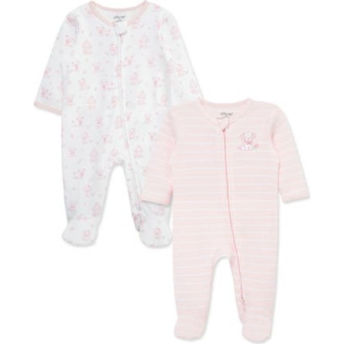 Puppies 2-Pack Organic Cotton Footies