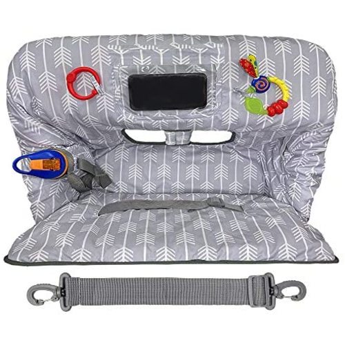 Shopping Cart Cover High Chair Cover for Baby and Toddler-Waterproof-Universal fit-Reversible Baby Grocery Cart Cover for Girls and Boys-Large