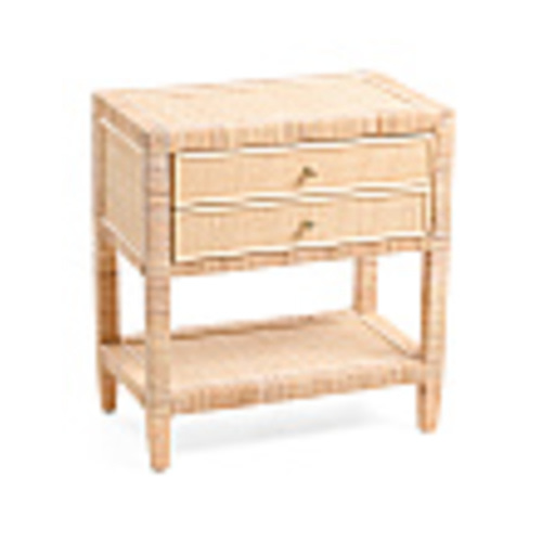 26in 2 Drawer Rattan Accent Table | Bedroom | Marshalls