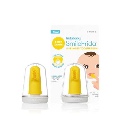 Frida Baby - SmileFrida the Finger Toothbrush - Baby's First Toothbrush with Case, Silicone, BPA Free for Baby to Infant Dental Care cleans teeth and gums with double-sided brush for babies 3 months a, Age: 3 months+ - Walmart.ca