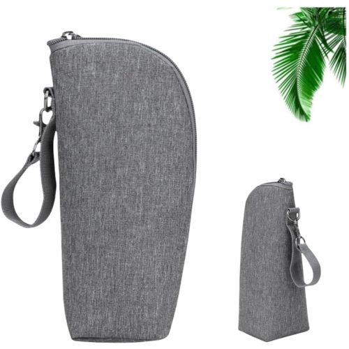 Bottle Bag,Insulated Bottle Bag,Milk Bottle Thermal Bag,Breastmilk Cooler Bag,for Nursing Mom Daycare Stroller,Travel,Outdoor(Grey)