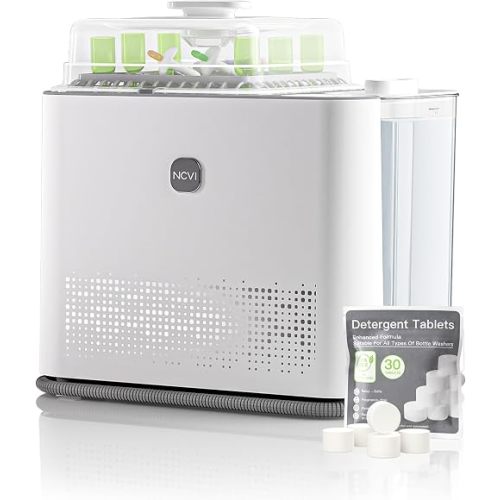 NCVI Large Baby Bottle Washer, Sterilizer and Dryer, Holds 6 Bottles