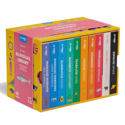 My First Bilingual Library: A Spanish-English Vocabulary Board Book Set of Colors, Numbers, Animals, ABCs, and More (Si Sabo Kids)
