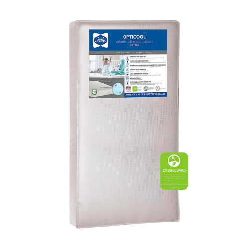 OptiCool Dual Firm Cool Gel Memory Foam Baby Crib and Toddler Mattress