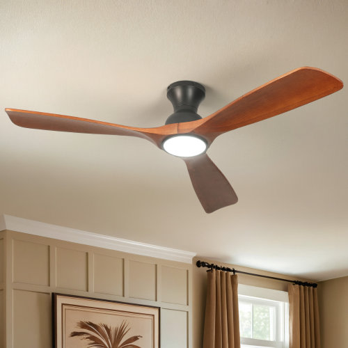 Wrought Studio™ Karlena 52'' Ceiling Fan with Light Kit and Remote Control & Reviews | Wayfair