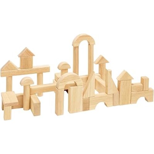 Excellerations Rubberwood Floor Unit Building Blocks - Starter Set of 58