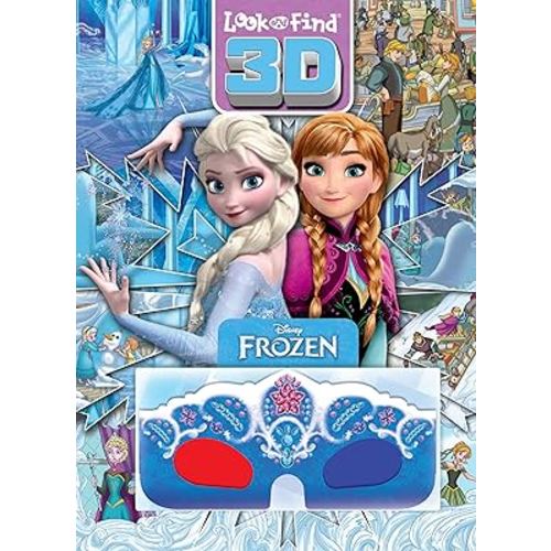 Disney Frozen Elsa, Olaf, Anna, and More! - 3D Look and Find Activity Book! - 3D Glasses Included! - PI Kids