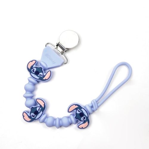 Disney Cars Stitch Minnie Mouse Pooh Silicone Pacifier Clip BPA-Free Baby Binky Holder Strap Teether Holder for Newborn Infant