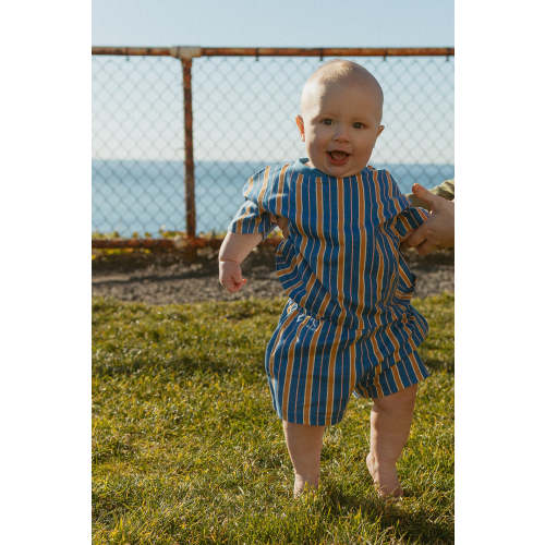 Toby Set in Vallarta Blue Vertical Stripe