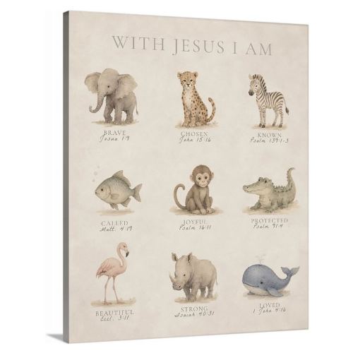 With Jesus I Am… - Canvas