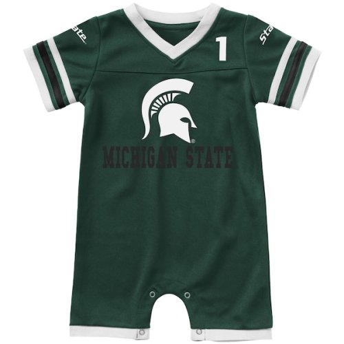 Michigan State Spartans Colosseum Newborn & Infant Bumpo Football Logo Romper - Green