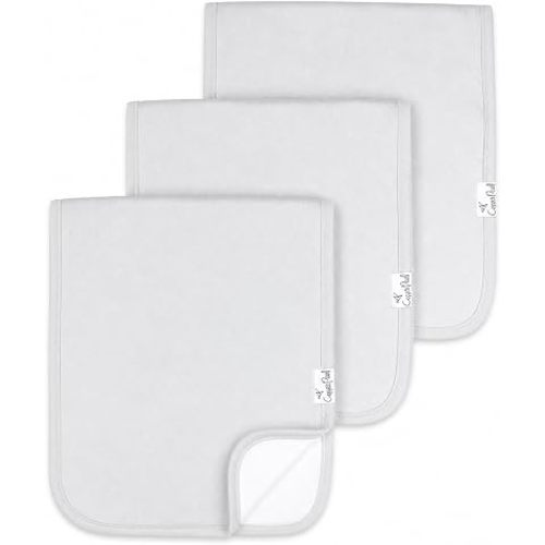 Copper Pearl Premium Baby Burp Cloths - 3-Pack Large Cotton Burp Cloths, Extra Soft Spit Up Rags with 3 Absorbent Layers, Perfect for Baby Boy and Baby Girl Gifts
