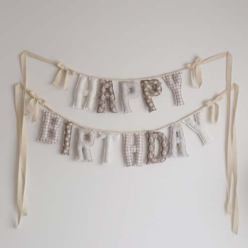 *Antique Birch* Handmade Birthday Garland