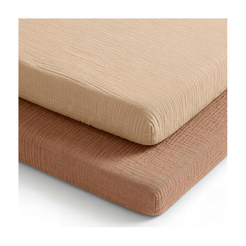 Comfy Cubs Muslin Cotton Bassinet Sheets 2 Pack – Soft, Breathable, 100% Muslin Bassinet Sheet, Universal Fit | Wayfair