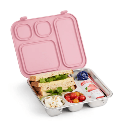 Stainless Steel Bento Lunch Box with Silicone Lid (Blush)