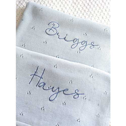 Baby Blanket Swaddle Knit Hospital Blanket Embroidered Name