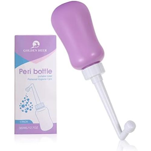 Peri Bottle for Postpartum Care for Perineal Recovery and Cleansing After Birth 12.7 OZ Color: Purple