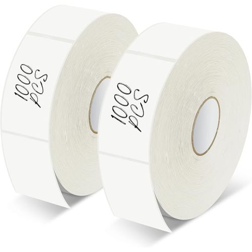 2000 Removable Freezer Labels, Water/Oil/Tear Resistant Blank Food Stickers with Perforation Line for Refrigerator, Food Containers, Jars, Pantry Organization (1” x 2”, 2 Rolls)