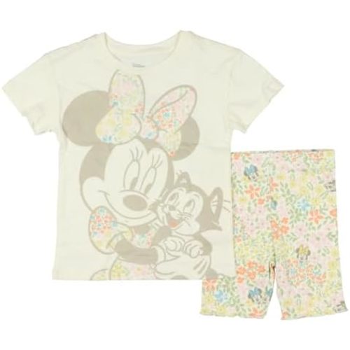 Disney Minnie Mouse Girls 2 Piece Outfit Minnie And Figaro Shirt and Short Set