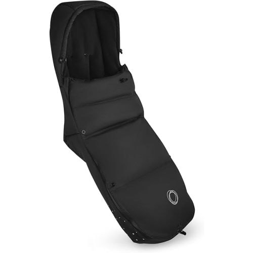 Bugaboo Performance Winter Footmuff–Thermolite® Insulated, Water-Repellent Stroller Footmuff with Removable Insert, Adjustable Hood, Reflective Details – Fits All Bugaboo Strollers - Heritage Black