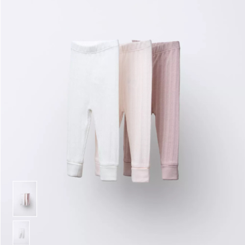THREE-PACK RIBBED LEGGINGS - Pink | ZARA United States